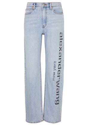Alexander Wang Logo Cut-out Straight-leg Jeans - Light Blue - 24 (W24 / UK6 / XS)