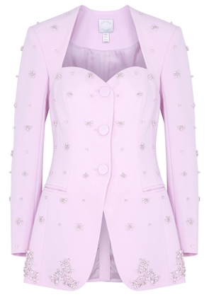 Huishan Zhang Kim Crystal-embellished Blazer - Pink - 14 (UK14 / L)