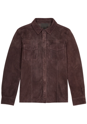 Paige Baltimore Suede Overshirt - Brown - S