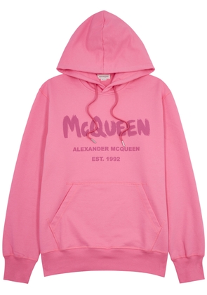 Alexander Mcqueen Logo Hooded Cotton Sweatshirt - Pink - M