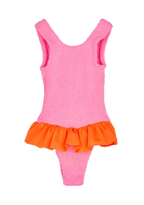 Hunza G Kids Denise Seersucker Swimsuit (2-6 Years) - Pink