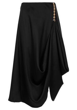Loewe Embellished Silk-satin Midi Skirt - Black - 38 (UK10 / S)