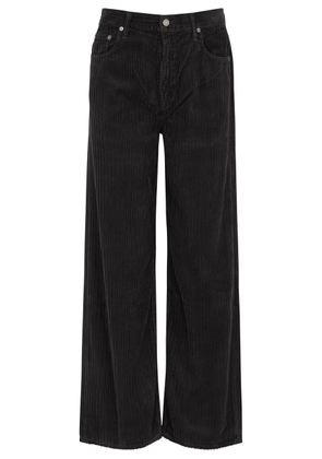 Agolde Slung Wide-leg Corduroy Jeans - Dark Grey - 25 (W25 / UK 6 / XS)