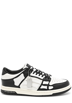 Amiri Skel Panelled Leather Sneakers - Black And White - 38 (IT38 / UK5)