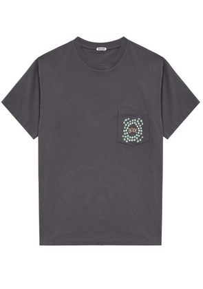 Bode Logo-embroidered Cotton T-shirt - Charcoal - L