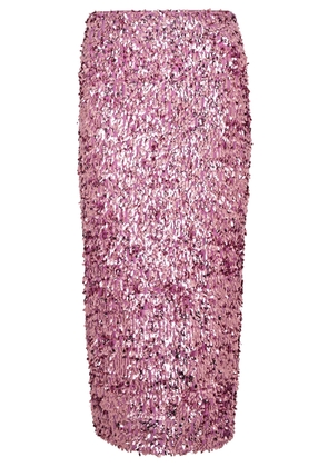Rotate Birger Christensen Sequin-embellished Tulle Midi Skirt - Pink - 36 (UK8 / S)