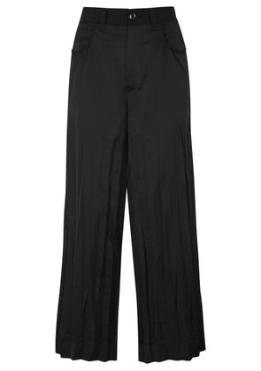 High Acceptance Wide-leg Satin Trousers - Black - 46 (UK14 / L)