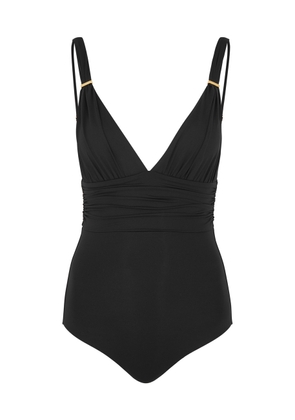 Melissa Odabash Panarea Plunge Swimsuit - Black - 12 (UK 12 / M)