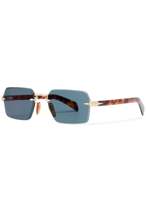 DB Eyewear BY David Beckham Rectangle-frame Rimless Sunglasses - Gold