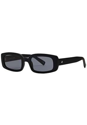 LE Specs Dynamite Rectangle-frame Sunglasses - Black
