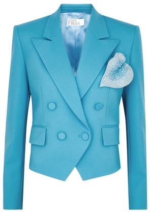 Giuseppe DI Morabito Crystal-embellished Stretch-wool Blazer - Blue - 42 (UK10 / S)