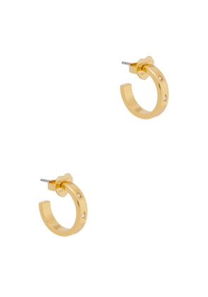 Kate Spade New York Set In Stone Stars Gold-plated Hoop Earrings