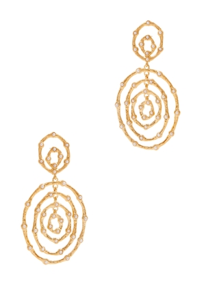 Joanna Laura Constantine Pearl-embellished 18kt Gold-plated Drop Earrings