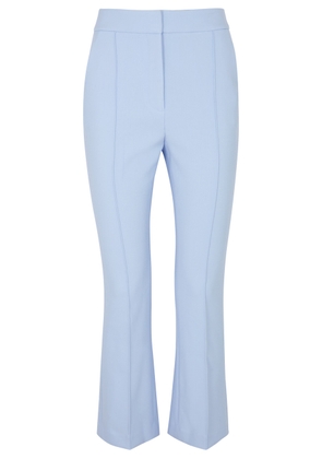 Veronica Beard Tani Cropped Stretch-crepe Trousers - Light Blue - 14 (UK18 / Xxl)