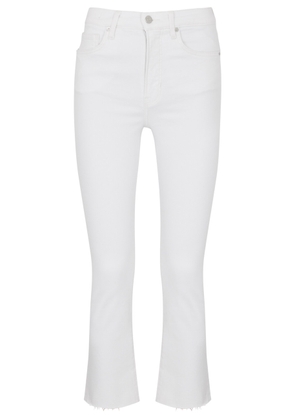 Veronica Beard Carly Cropped Kick-flare Jeans - White - W25