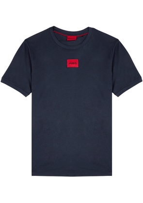 Hugo Logo Cotton T-shirt - Navy