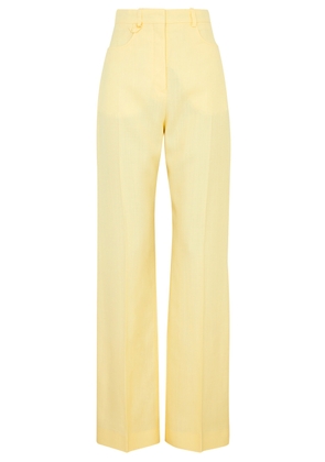 Jacquemus Le Pantalon Sauge Straight-leg Trousers - Yellow - 38 (UK10 / S)