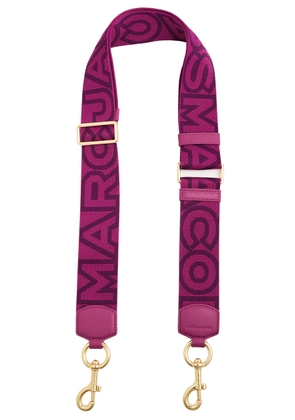 Marc Jacobs Logo-jacquard Canvas bag Strap - Dark Pink