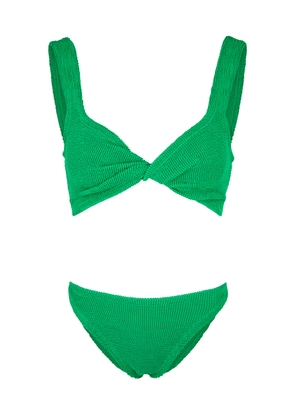 Hunza G Juno Seersucker Bikini - Green - One Size