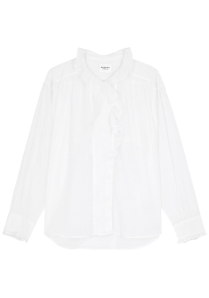 Isabel Marant étoile Pamias Ruffled Cotton Blouse - White - 38 (UK10 / S)