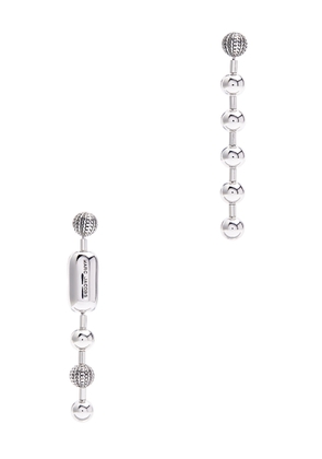 Marc Jacobs The Monogram Ball Chain Drop Earrings - Silver