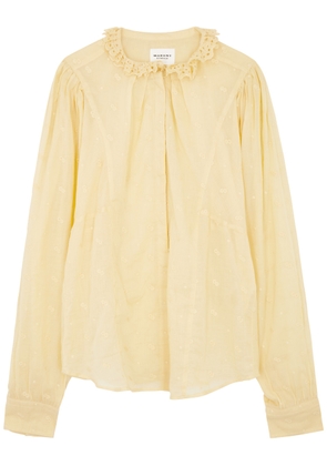 Isabel Marant étoile Terzali Floral-embroidered Cotton Blouse - Yellow - 38 (UK10 / S)