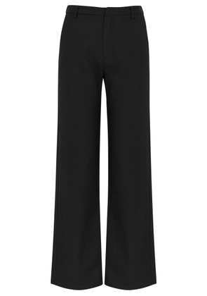 Aexae Wide-leg Wool Trousers - Black - XS (UK 6 / XS)