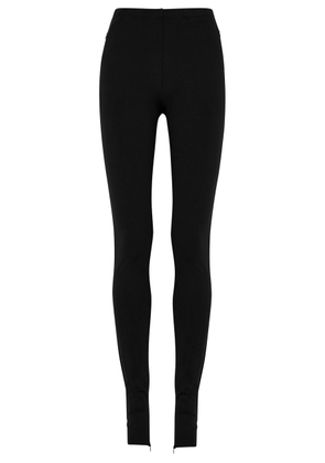 Aexae Split-hem Stretch-jersey Leggings - Black - L (UK 14 / L)