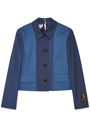 Marni Striped Wool Jacket - Blue - 42 (UK10 / S)