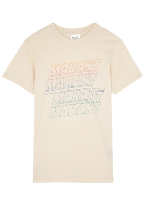 Isabel Marant étoile Zoeline Logo-print Cotton T-shirt - Ecru - M (UK12 / M)