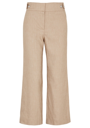 Veronica Beard Aubrie Cropped Linen-blend Trousers - Beige - 0 (UK 4 / Xxs)