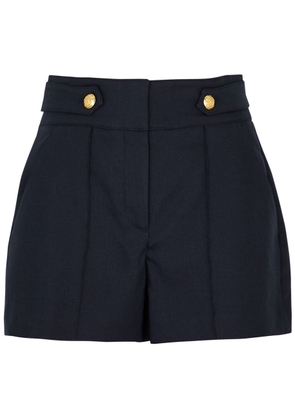 Veronica Beard Runo Linen-blend Shorts - Navy - 4 (UK 8 / S)