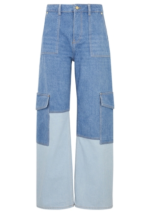 Ganni Angi Panelled Wide-leg Jeans - Denim - 24 (W24 / UK6 / XS)