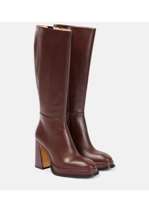Souliers Martinez Begonia leather knee-high boots