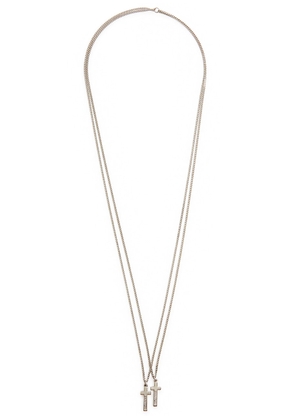 DSQUARED2 Double Cross Necklace - Silver