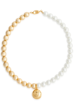 Timeless Pearly Smiles 24kt Gold-plated Beaded Necklace