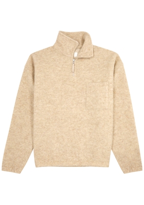 Universal Works Ramsay Wool-blend Half-zip Sweatshirt - Beige - S