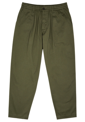 Universal Works Tapered-leg Cotton Trousers - Khaki - 34 (W34 / L)