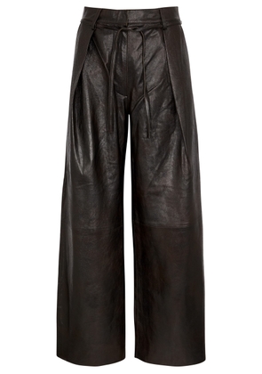 Day Birger ET Mikkelsen Ricardo Coated Leather Trousers - Black - 36 (UK10 / S)
