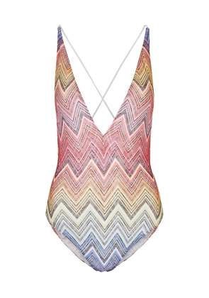 Missoni Zigzag Fine-knit Swimsuit - Multicoloured - 42 (UK10 / S)