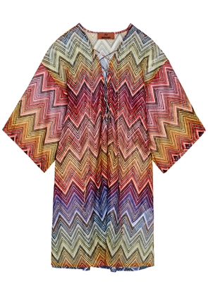 Missoni Zigzag-intarsia Fine-knit Kaftan - Multicoloured - 40 (UK 8 / S)