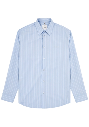 Oamc Mark Striped Cotton Shirt - Blue - XL