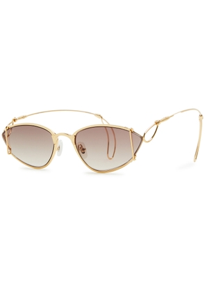 For Art's Sake Ornate Cat-eye Sunglasses - Gold