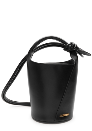 Jacquemus Le Petit Tourni Leather Bucket bag - Black