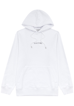 Lanvin Logo-embroidered Hooded Cotton Sweatshirt - White - L