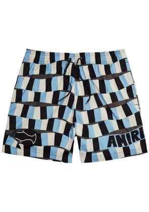 Amiri Printed Shell Swim Shorts - Blue