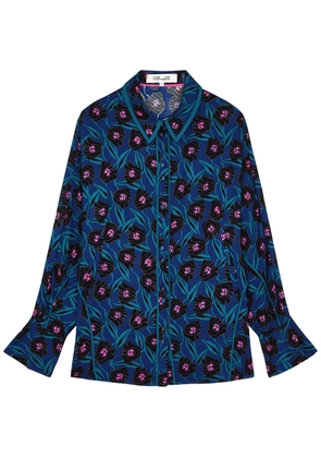 Diane Von Furstenberg Alona Printed Jersey Shirt - Multicoloured - L (UK14 / L)