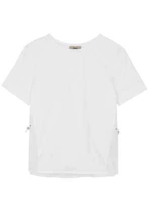 Herno Panelled Cotton T-shirt - White - 40 (UK8 / S)