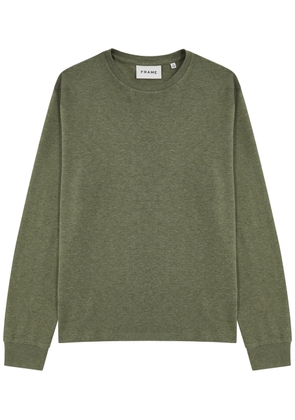 Frame Duo Fold Cotton Sweatshirt - Green - L