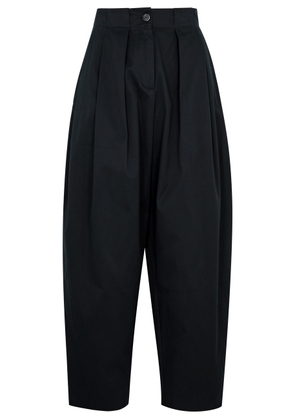 Palmer//harding Solo Tapered Stretch-cotton Trousers - Black - 14 (UK14 / L)